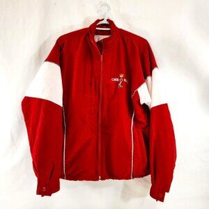 Royal Military College Track Jacket Mens Size Small Red White Canada RMC CMR